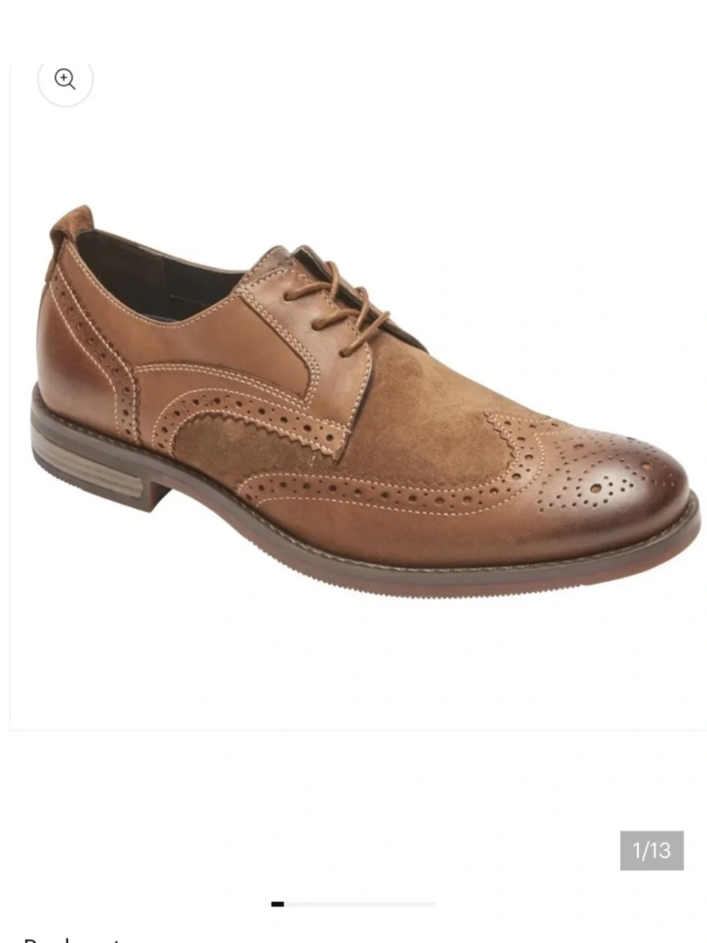 ROCKPORT CG7317 Men’s Wynstin Tan Wingtip Shoes Size 9.5 EUC